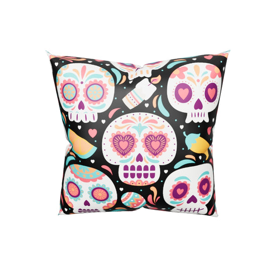 Colorful Calaveras Halloween Home Décor Pillow