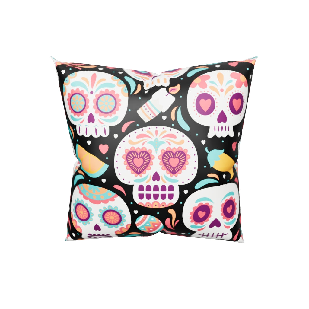 Colorful Calaveras Halloween Home Décor Pillow