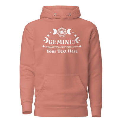Gemini Zodiac Sign Attributes Unisex Hoodie