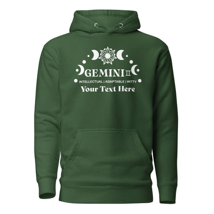 Gemini Zodiac Sign Attributes Unisex Hoodie