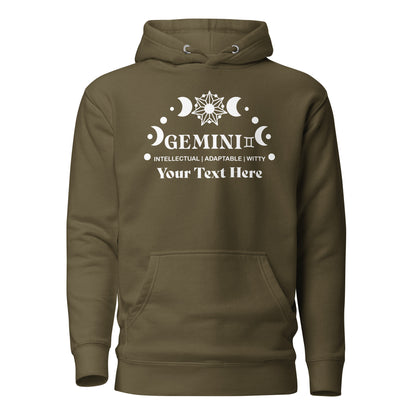 Gemini Zodiac Sign Attributes Unisex Hoodie