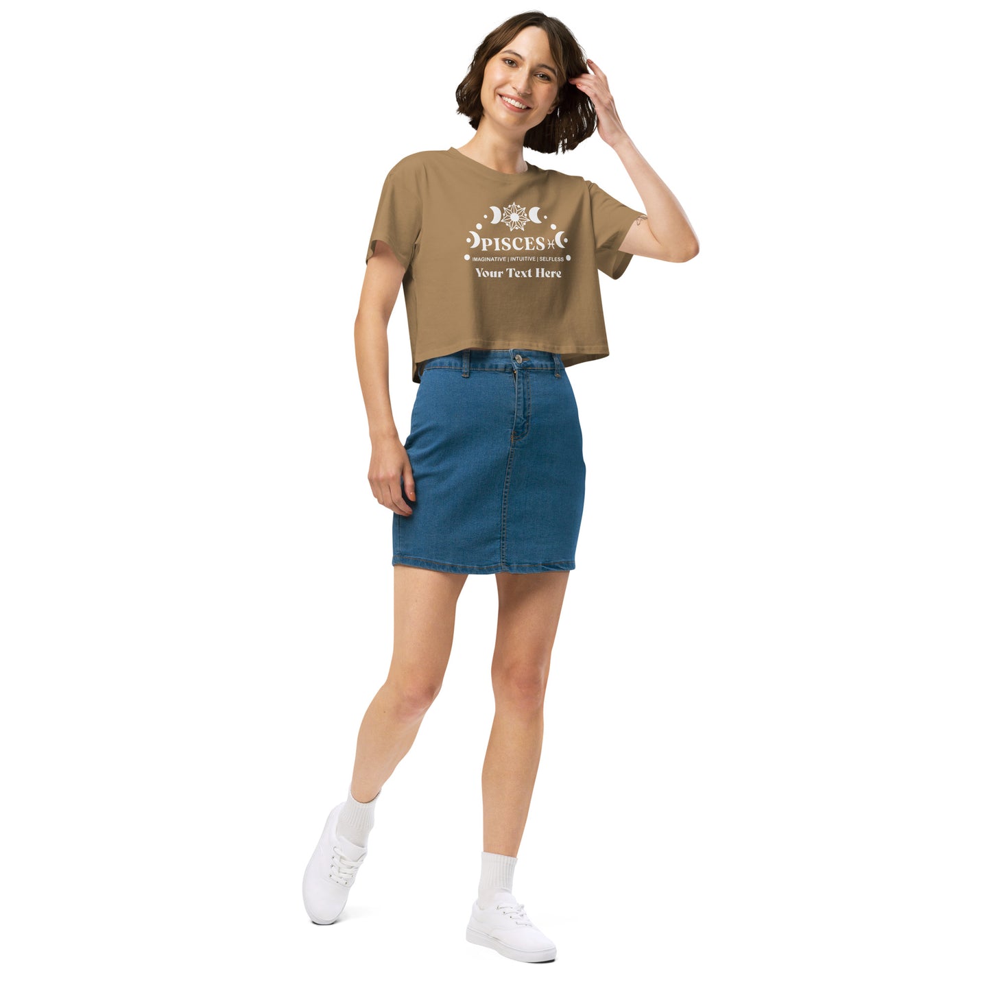 Pisces Zodiac Sign Attributes Women’s crop top