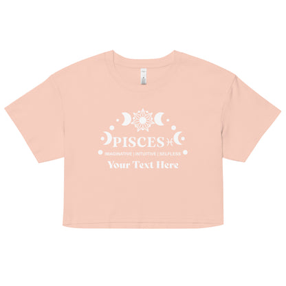 Pisces Zodiac Sign Attributes Women’s crop top