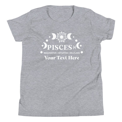 Pisces Zodiac Sign Attributes Youth Short Sleeve T-Shirt